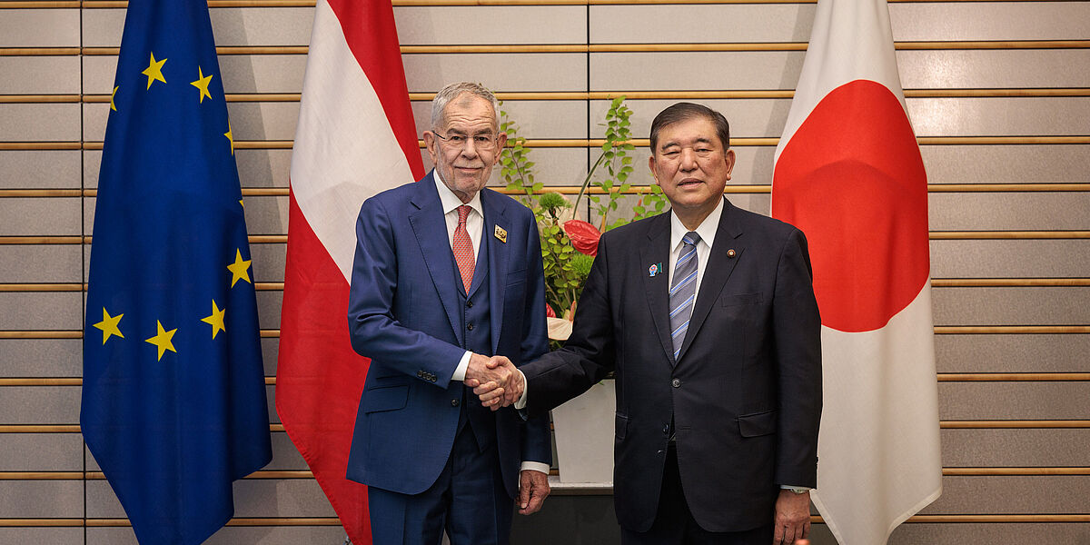 Bundespräsident trifft in Tokio den japanischen Premier für ein Gespräch