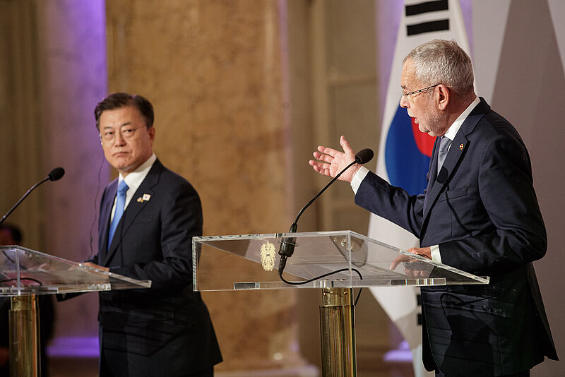 Staatsbesuch des Präsidenten der Republik Korea in Österreich 14. Juni 2021 