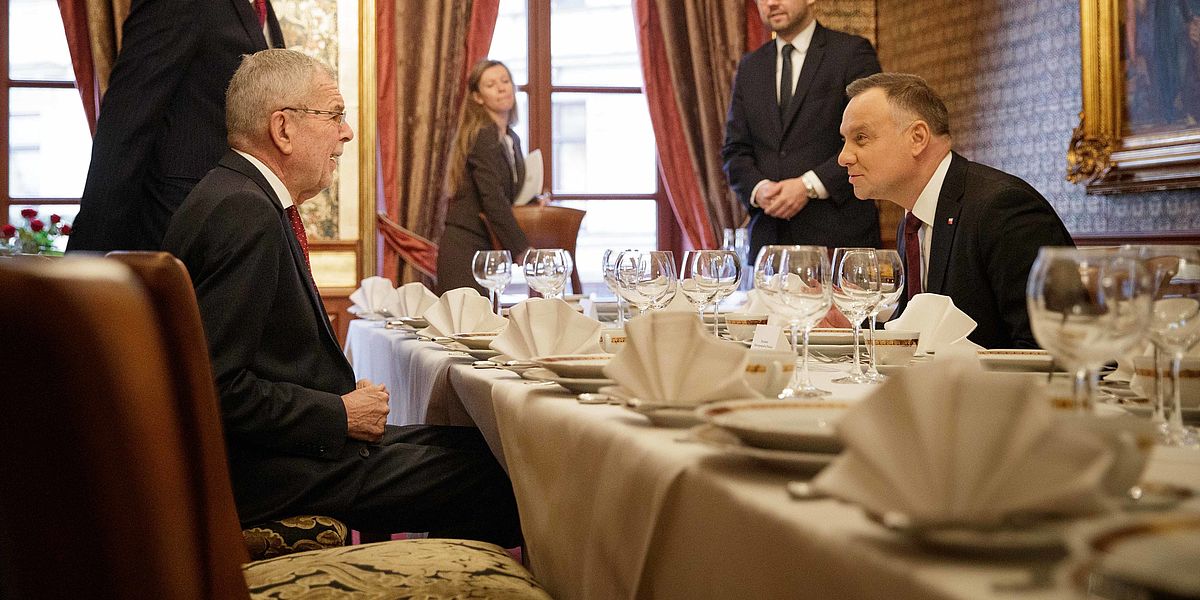 Gespräch mit Präsident Andrzej Duda in Krakau