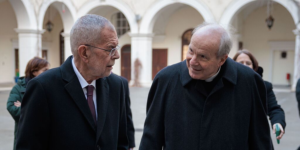 Traditioneller Adventbesuch von Bundespräsident Alexander Van der Bellen bei Kardinal Christoph Schönborn im Erzbischöflichen Palais.