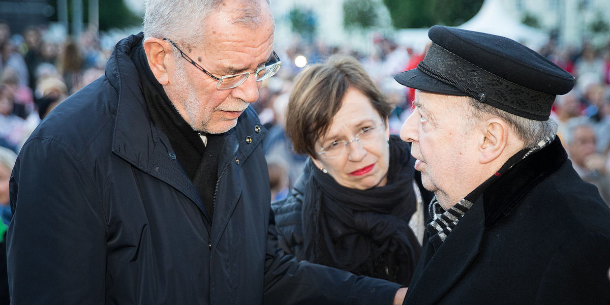 Fest der Freude 2018 Bundespräsident Alexander Van der Bellen und Rudolf Gelbard