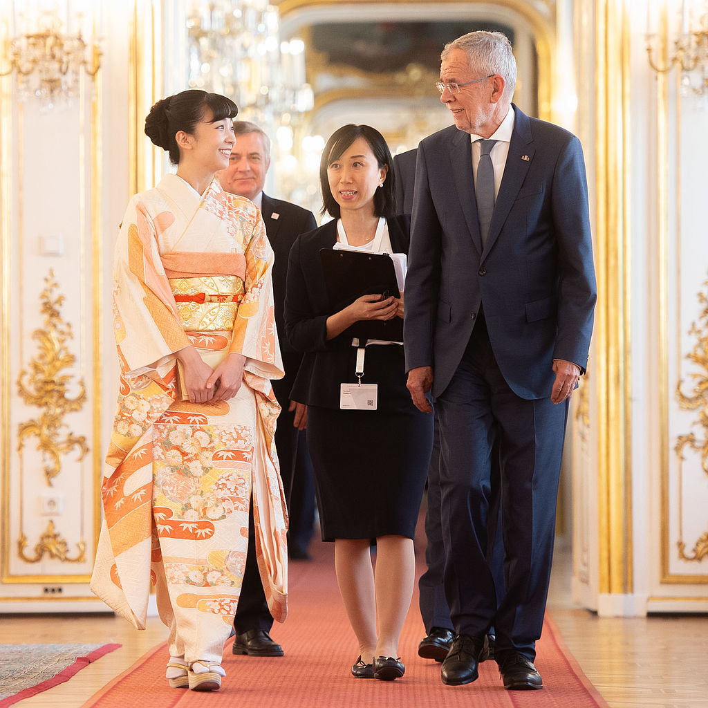Japanische Prinzessin Kako zu Besuch beim Bundespräsidenten