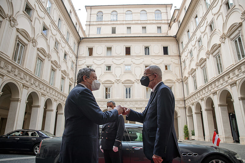 Arbeitsgespräch mit Premier Mario Draghi in Rom 8. Juni 2021