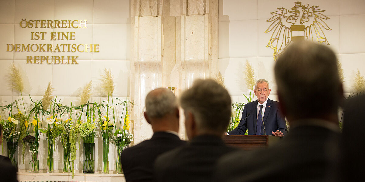 Rede von Bundespräsident Alexander Van der Bellen beim Verfassungstag 2021 des Verfassungsgerichtshofes.