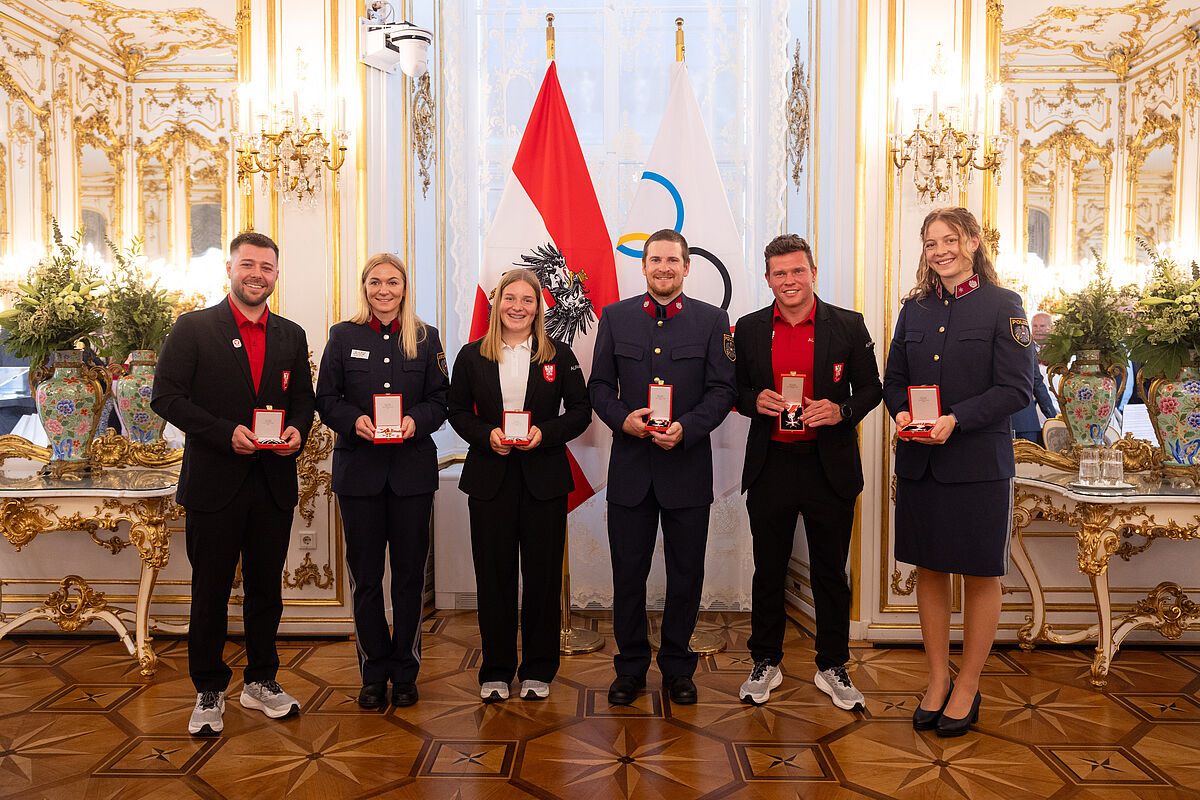Überreichung von Ehrenzeichen und Dekreten an Sportlerinnen und Sportler der Olympischen und Paralympischen Winterspiele in Mailand/Cortina 20. Mai 2026