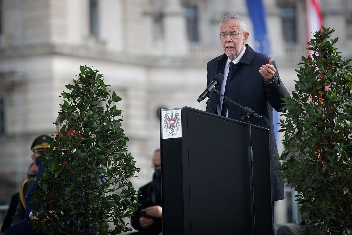 Angelobung der Rekruten am Wiener Heldenplatz 26. Oktober 2020
