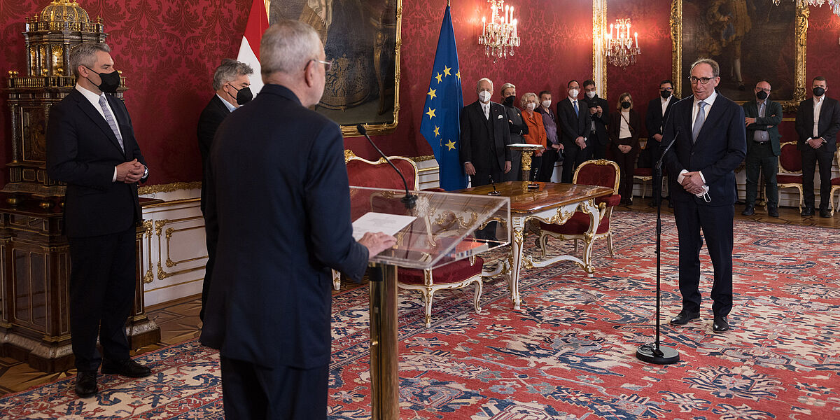 Angelobung von Gesundheitsminister Johannes Rauch