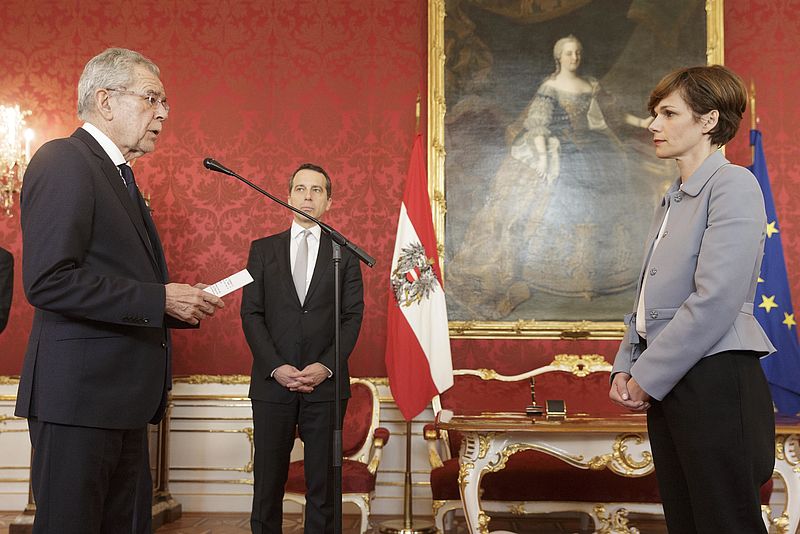 Ernennung und Angelobung von Pamela Rendi-Wagner zur Bundesministerin für Gesundheit und Frauen