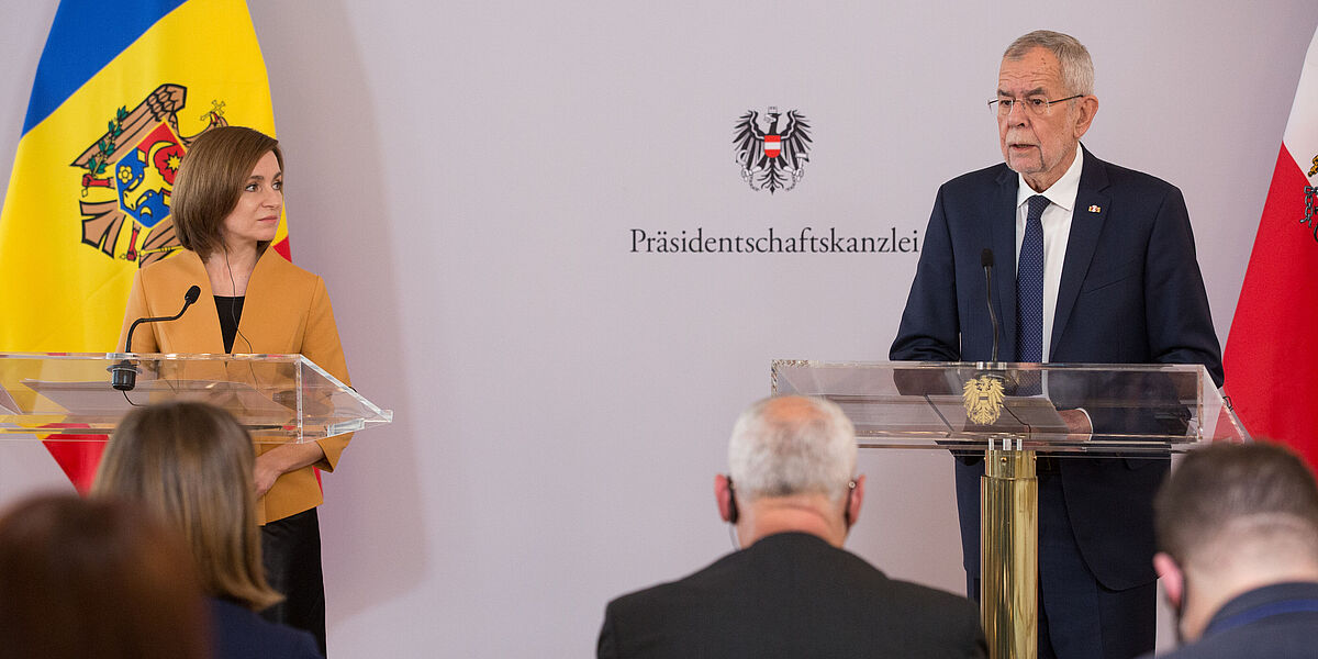 Offizieller Besuch der Präsidentin der Republik Moldau, Maia Sandu, in Österreich.