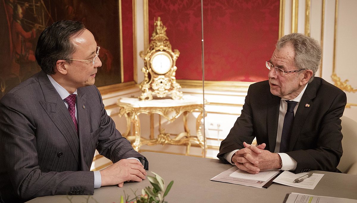 Arbeitsgespräch mit dem Kasachischen Außenminister Kajrat Abdrachmanow