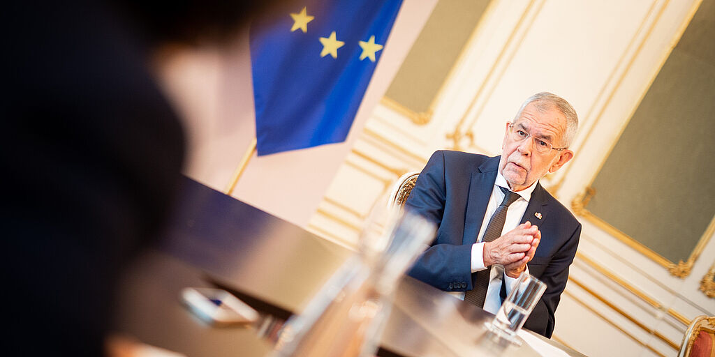 Bundespräsident Alexander Van der Bellen im Gespräch mit der APA anlässlich der Feierlichkeiten zu 100 Jahre Kärntner Volksabstimmung