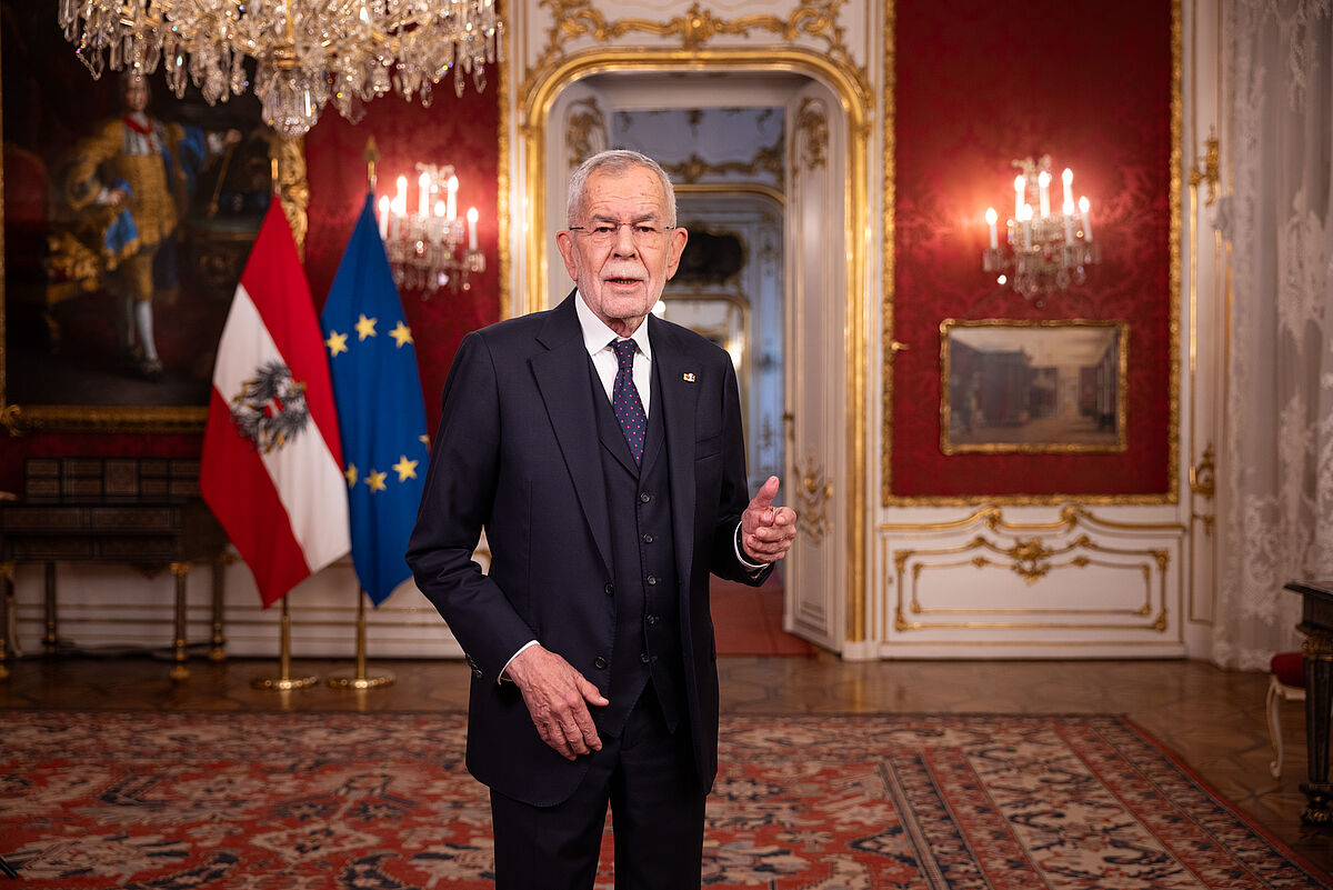TV-Ansprache von Bundespräsident Alexander Van der Bellen zum Nationalfeiertag 2025.
