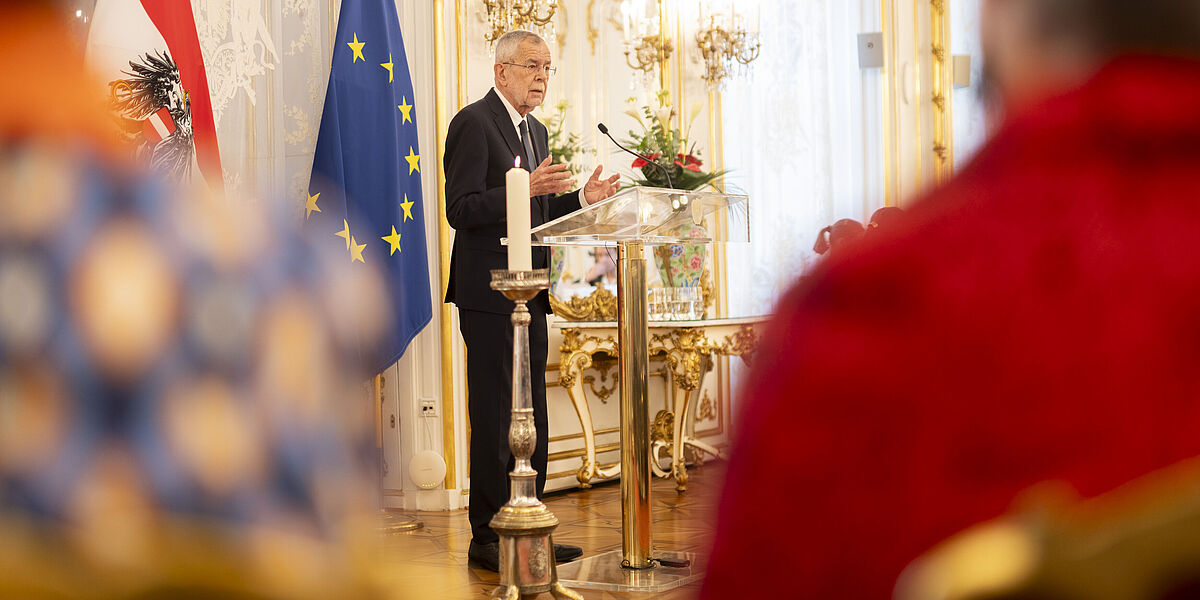 Stunde für den Frieden: Bundespräsident lud zum interreligiösen Dialog