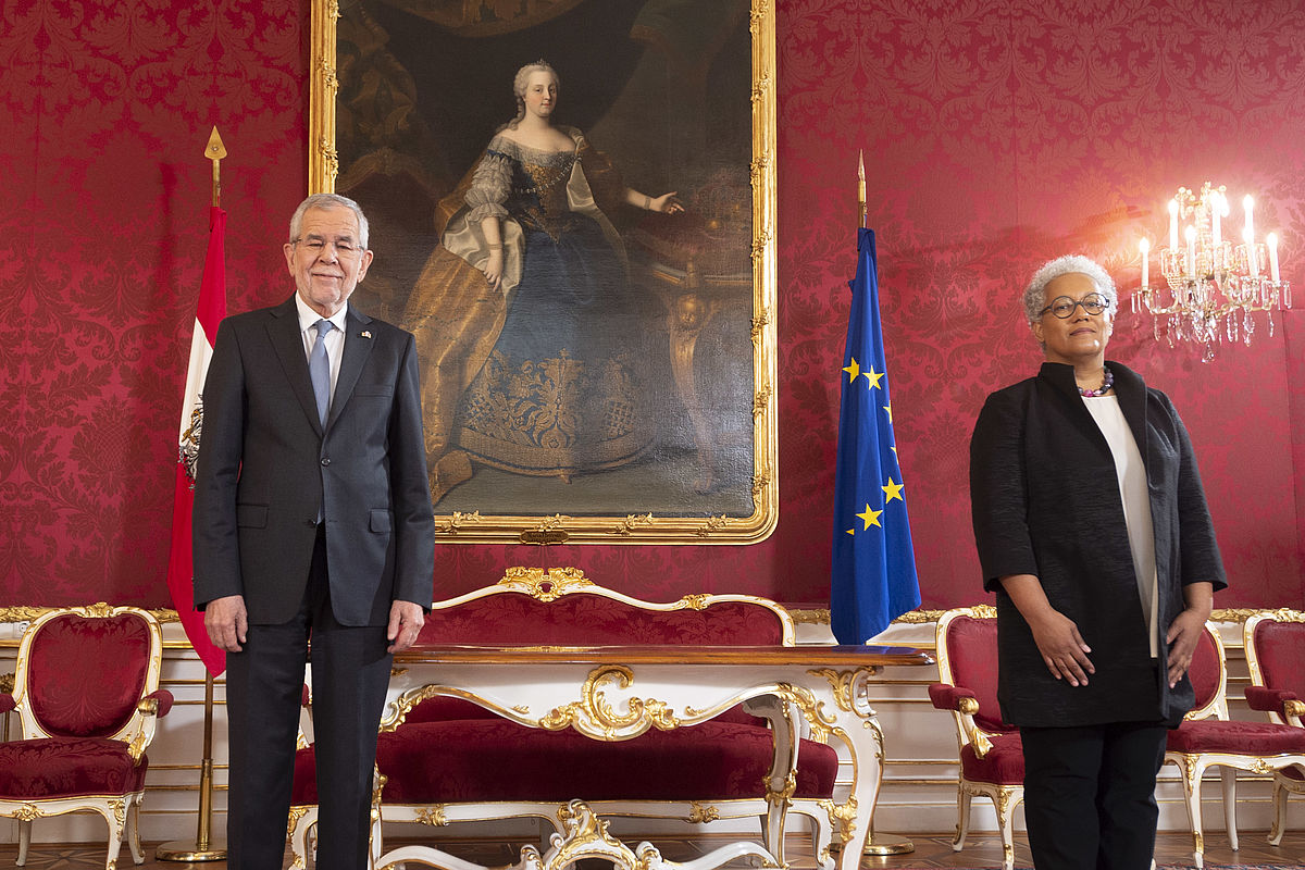 Angelobung von Verena Madner zur Vizepräsidentin des Verfassungsgerichtshofs 24. April 2020