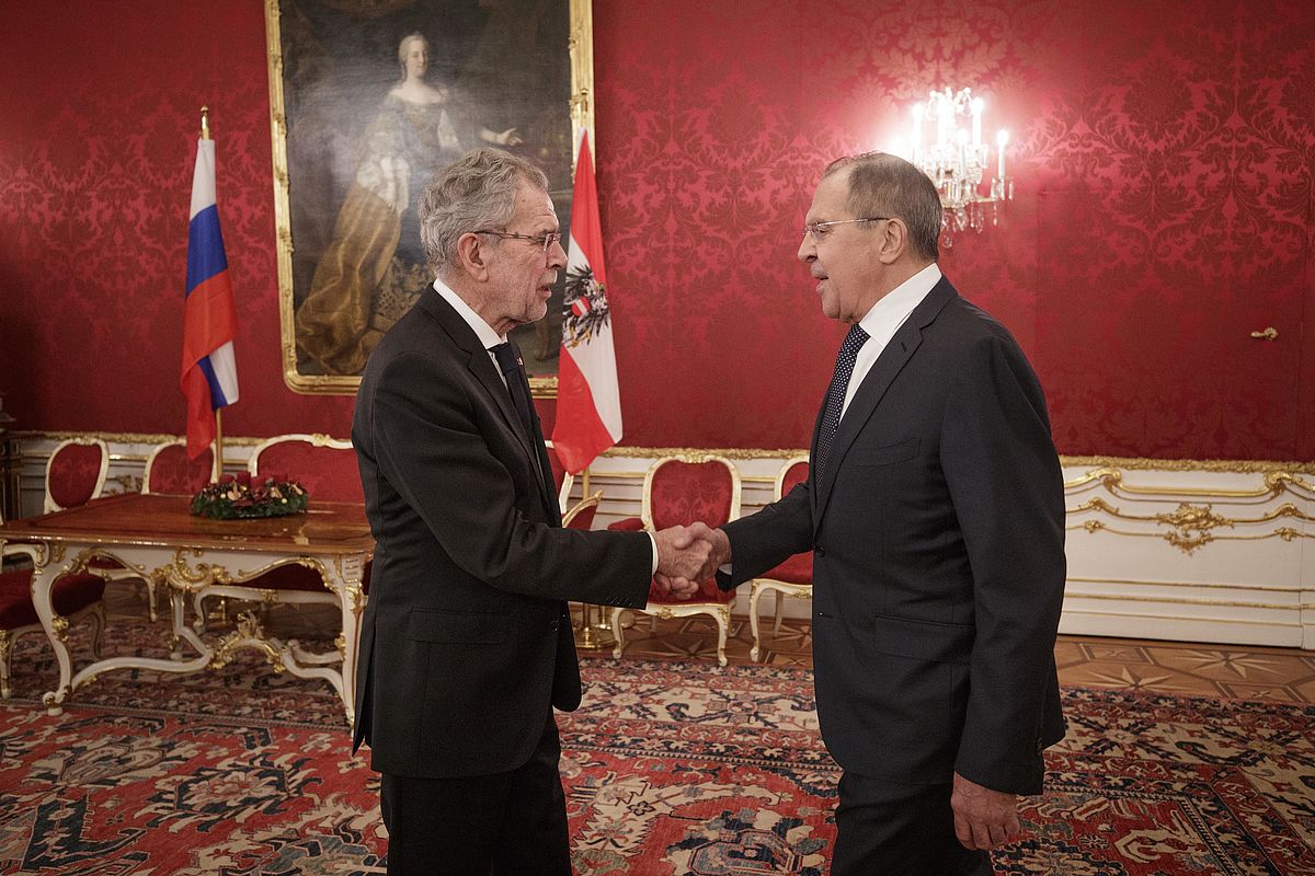 Arbeitsgespräch mit dem Außenminister der Russischen Föderation Sergej Lawrow