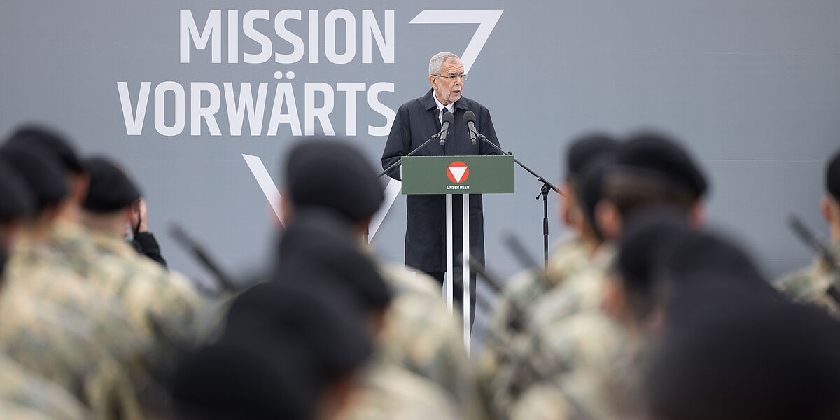 Nationalfeiertag: Rede von Bundespräsident Alexander Van der Bellen anlässlich der Angelobung von Rekrutinnen und Rekruten am Wiener Heldenplatz