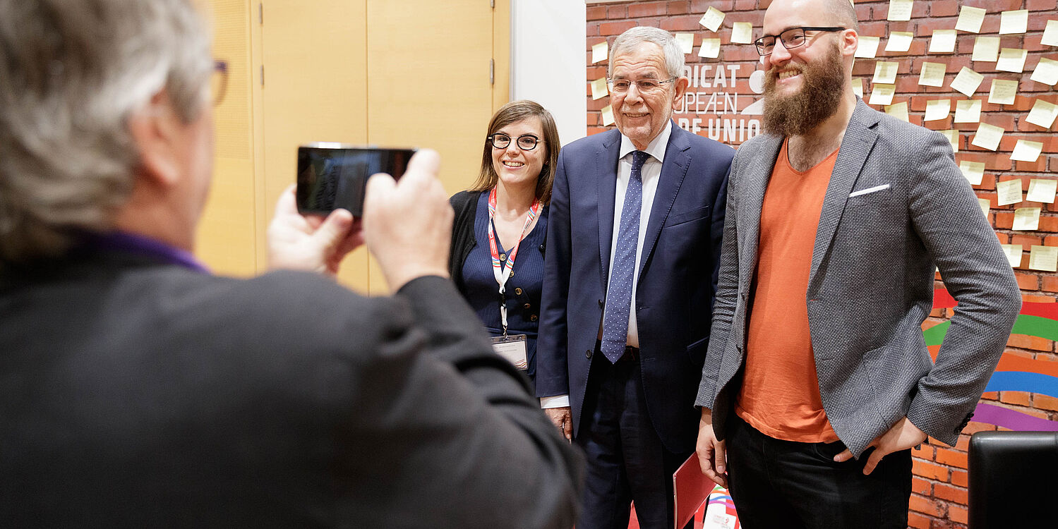 Bundespräsident Alexander Van der Bellen am EGB-Kongress in Wien