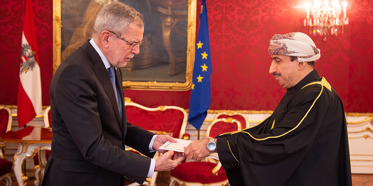 Überreichung von Beglaubigungsschreiben an Bundespräsident Alexander Van der Bellen