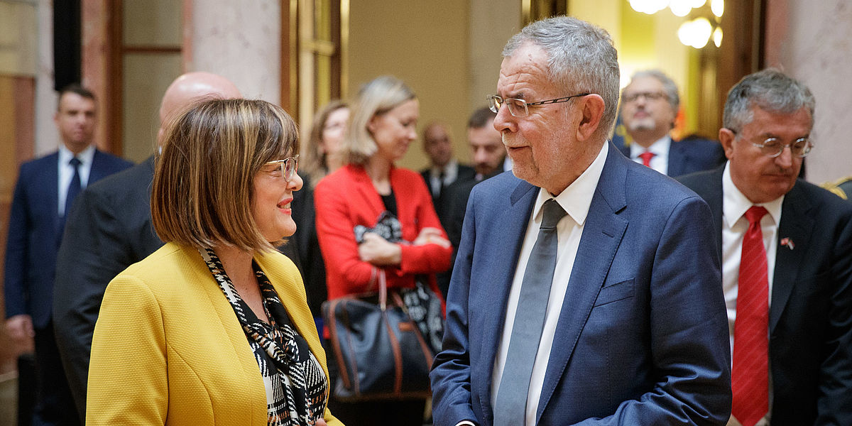 Gespräch mit Parlamentspräsidentin Maja Gojkovic
