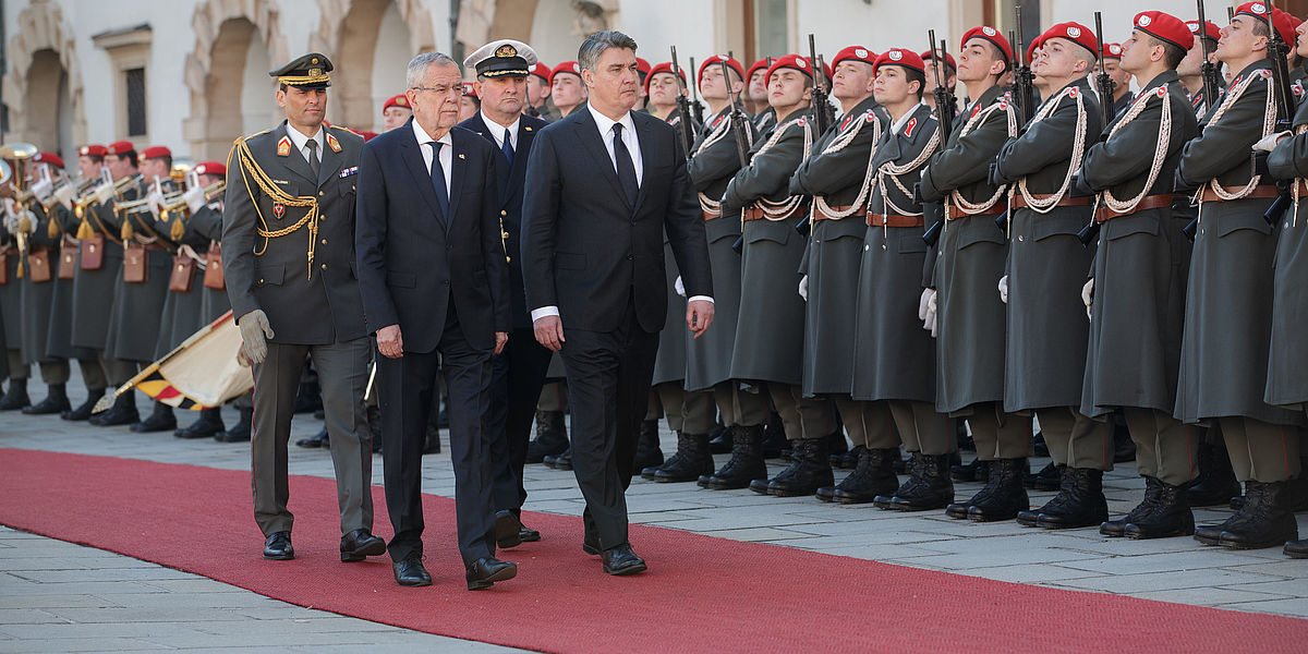 Offizieller Besuch des kroatischen Präsidenten Zoran Milanovic in Österreich