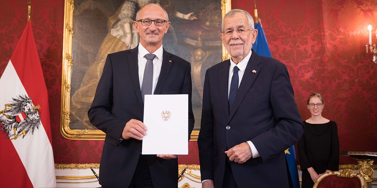 Angelobung von Anton Mattle zum Landeshauptmann von Tirol durch Bundespräsident Alexander Van der Bellen
