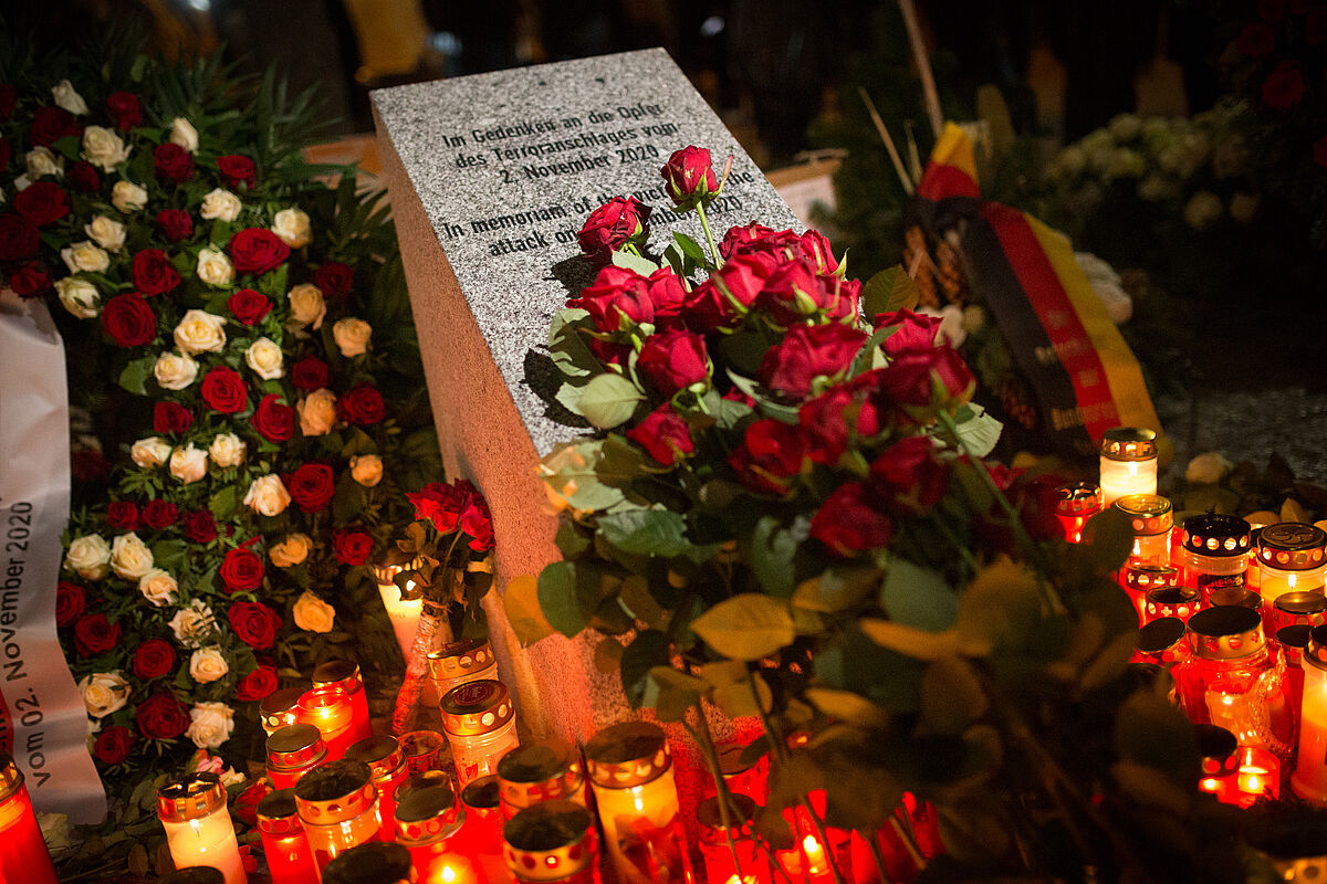 Gedenkveranstaltung anlässlich des Terroranschlags am 2. November 2020, am 2.11.2021