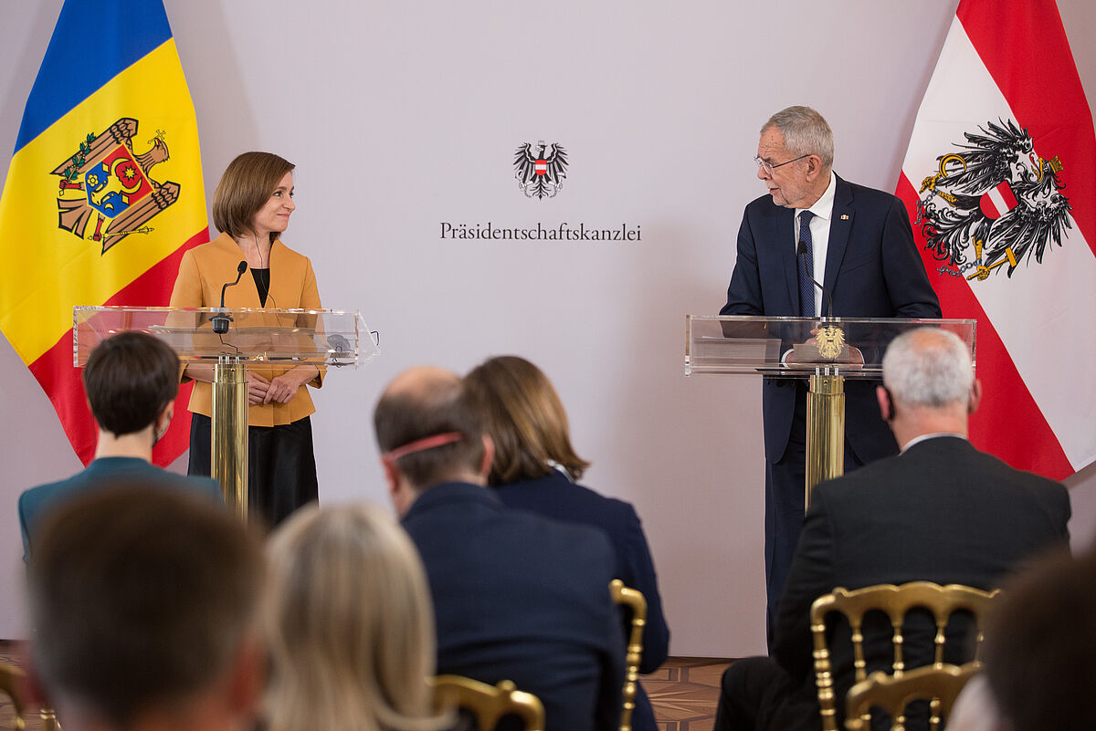 Offizieller Besuch der Präsidentin der Republik Moldau in Österreich 21. Oktober 2021