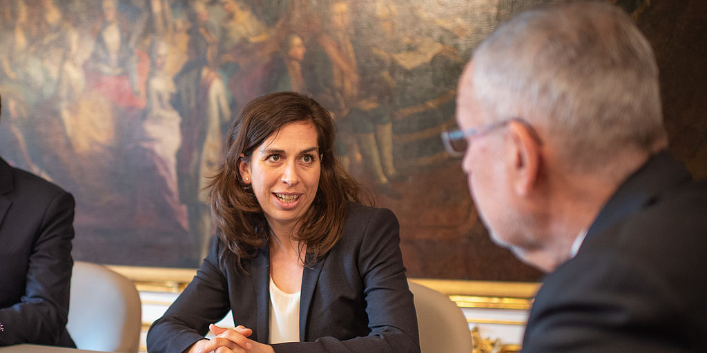 Alexander Van der Bellen trifft Laura Leiser