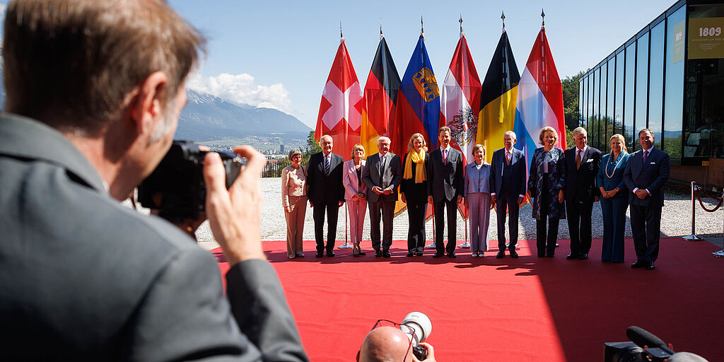 Treffen der Staatsoberhäupter der deutschsprachigen Länder am Bergisel in Tirol.