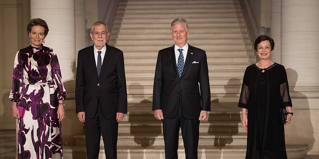 Bundepräsident Alexander Van der Bellen und Doris Schmidauer beim dreitägigen Staatsbesuch in Belgien