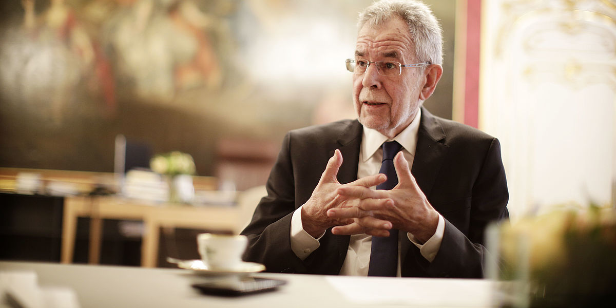 Bundespräsident Alexander Van der Bellen im Interview mit "DIE WELT"