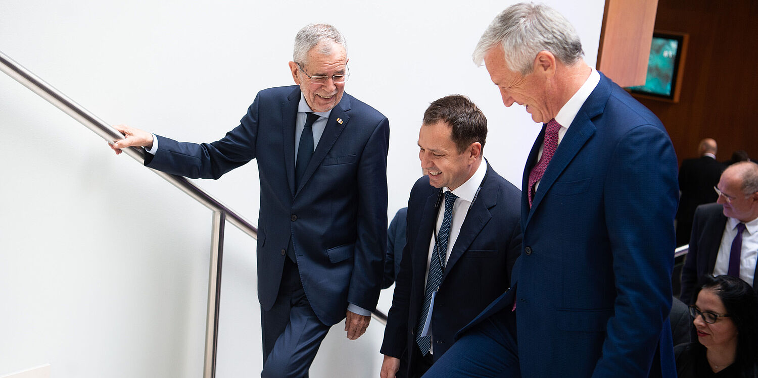 Alexander Van der Bellen nimmt am ÖBAG-Forum zum Thema "Der Aufsichtsrat in der Praxis" teil.