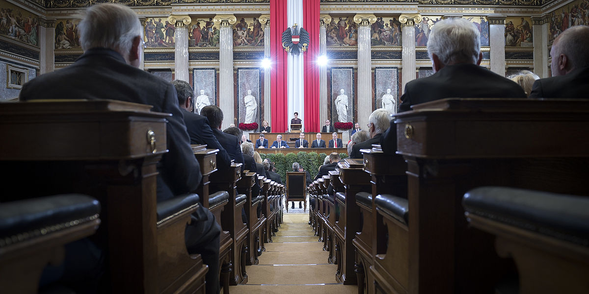 Angelobung von Bundespräsident Alexander Van der Bellen im Parlament