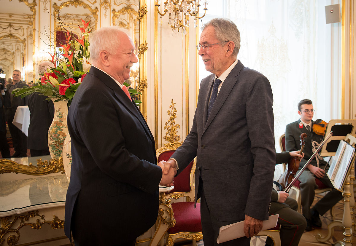 Empfang der Wiener Stadtregierung und Bezirksvorsteherinnen und Bezirksvorsteher