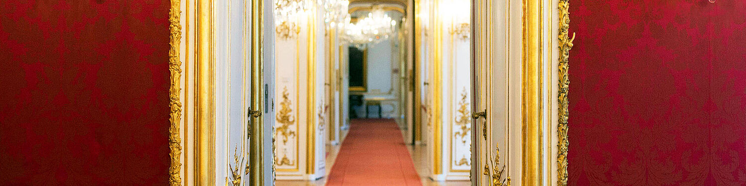 Der Gang in der Präsidentschaftskanzlei