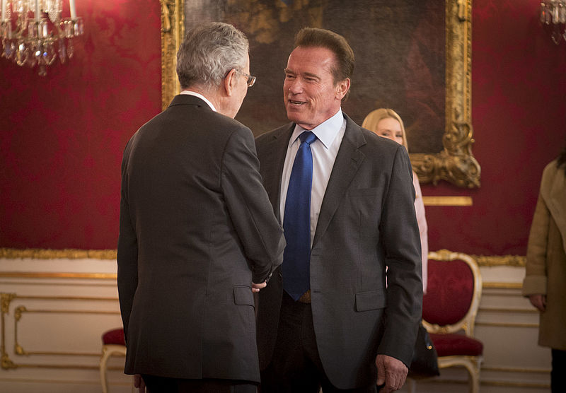 Alexander Van der Bellen trifft Arnold Schwarzenegger