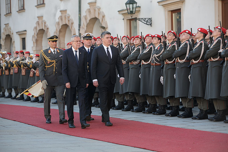Offizieller Besuch des kroatischen Präsidenten Zoran Milanovic in Österreich 2. März 2020