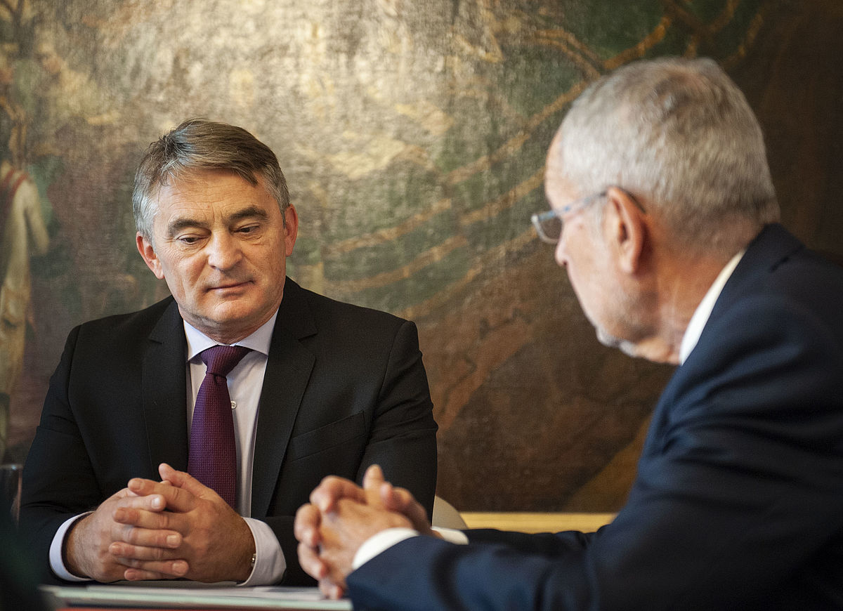 Arbeitsgespräch mit dem Vorsitzenden von Bosnien-Herzegowina, Zeljko Komsic 10. Oktober 2019
