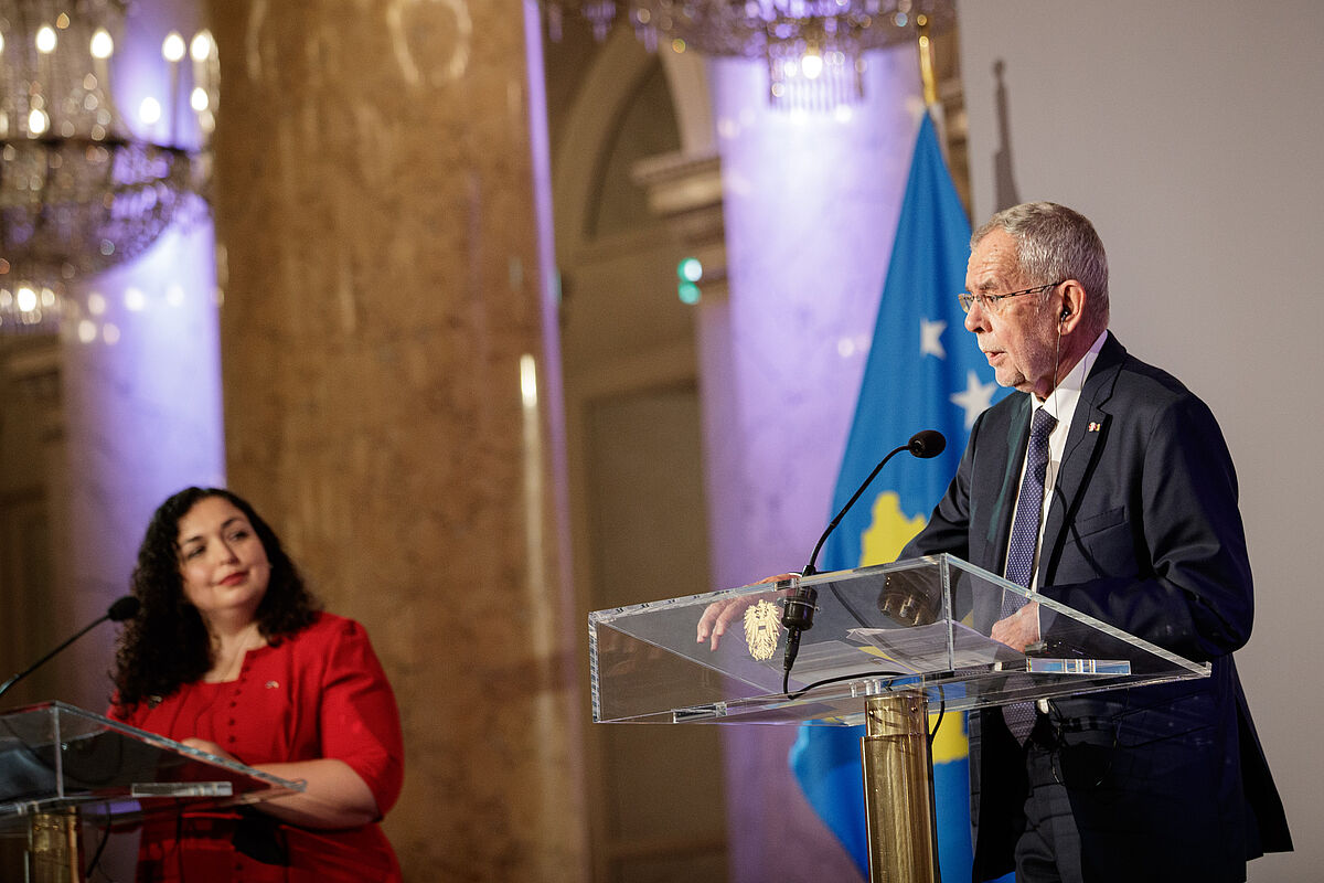 Offizieller Besuch der Präsidentin der Republik Kosovo Vjosa Osmani-Sadriu in Österreich 22. Juni 2021