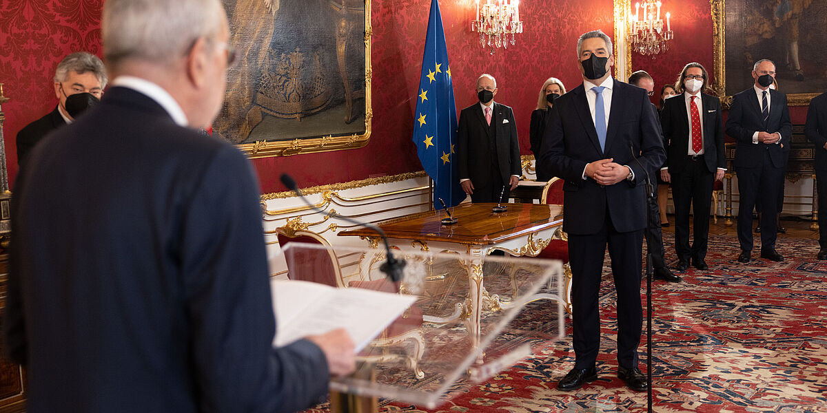 Ernennung und Angelobung anlässlich der Regierungsumbildung