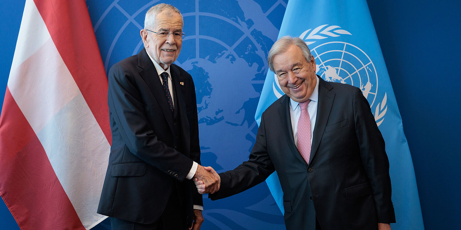 Bundespräsident trifft UN-Generalsekretär Guterres zum Gespräch in New York