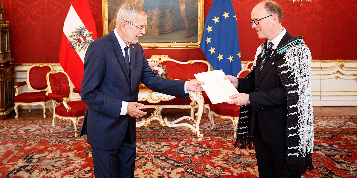 Überreichung von Beglaubigungsschreiben an Bundespräsident Alexander Van der Bellen 