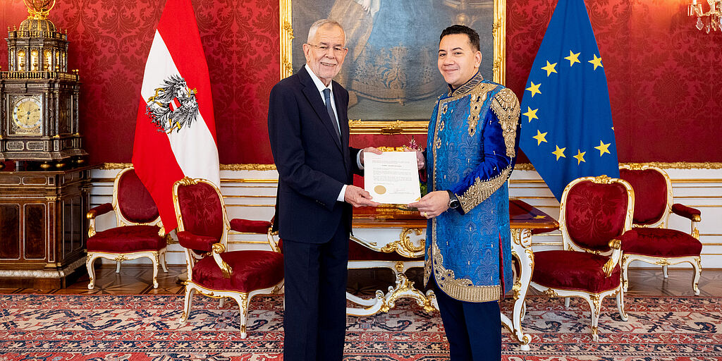 Überreichung von Beglaubigungsschreiben an Bundespräsident Alexander Van der Bellen