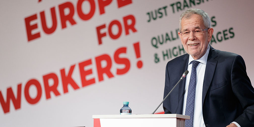 Alexander Van der Bellen am bei EGB-Kongress