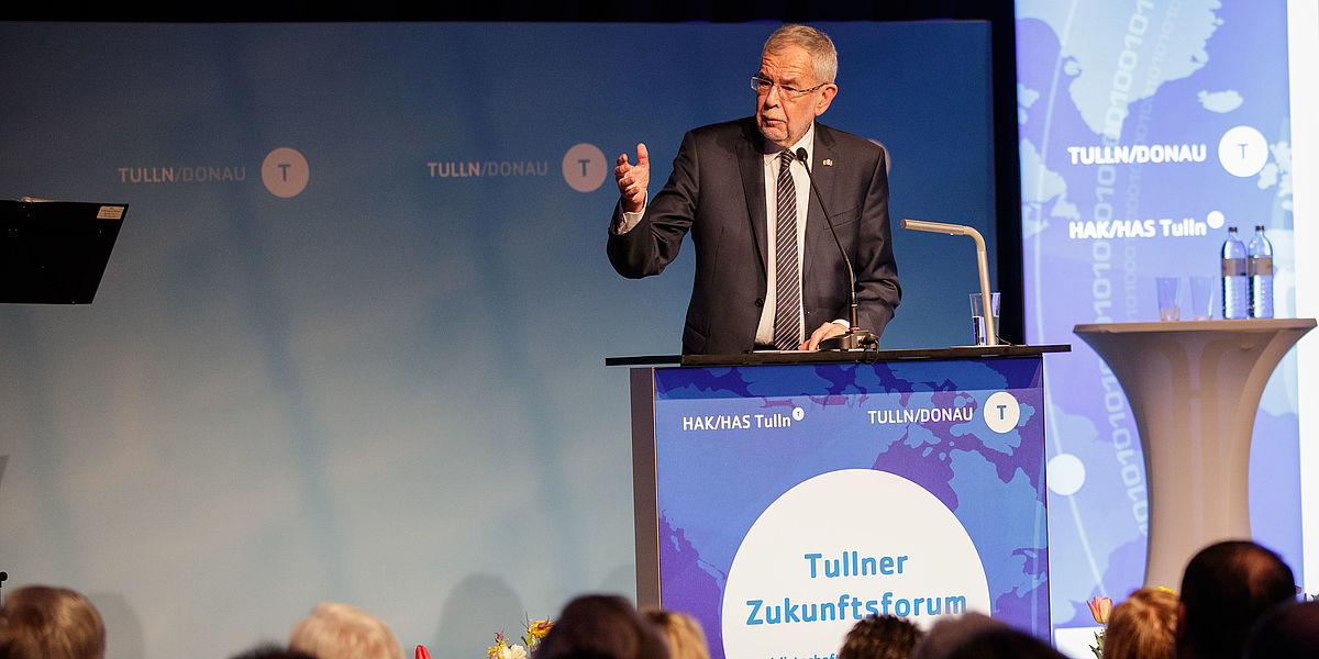 Rede von Bundespräsident Alexander Van der Bellen bei der Eröffnung des 8. Tullner Zukunftsforums