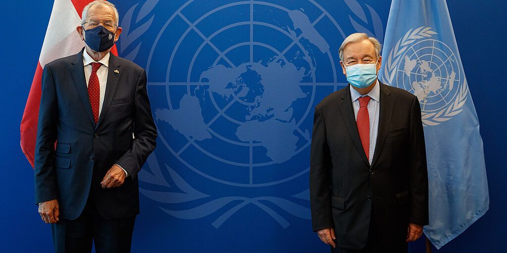 Bundespräsident Alexander Van der Bellen trifft UN-Generalsekretär Antonio Guterres zum Gespräch in New York
