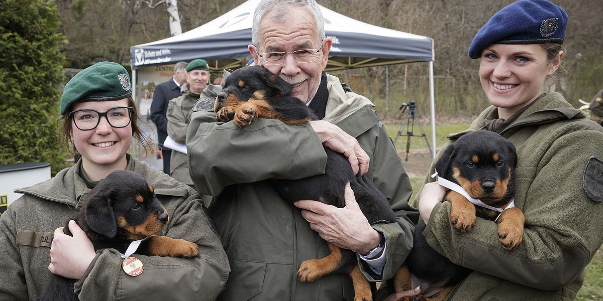 Welpentaufe im Militärhundezentrum Kaisersteinbruch