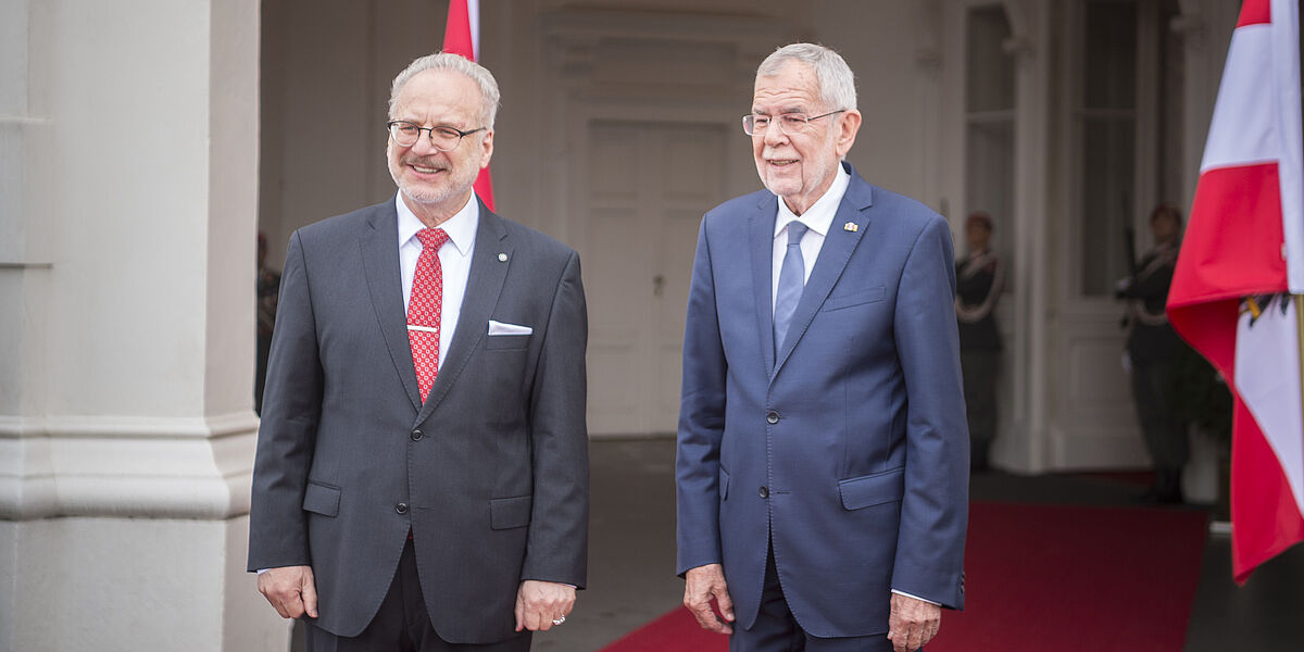 Arbeitsgespräch mit dem lettischen Amtskollegen, Eglis Levits, in Wien.