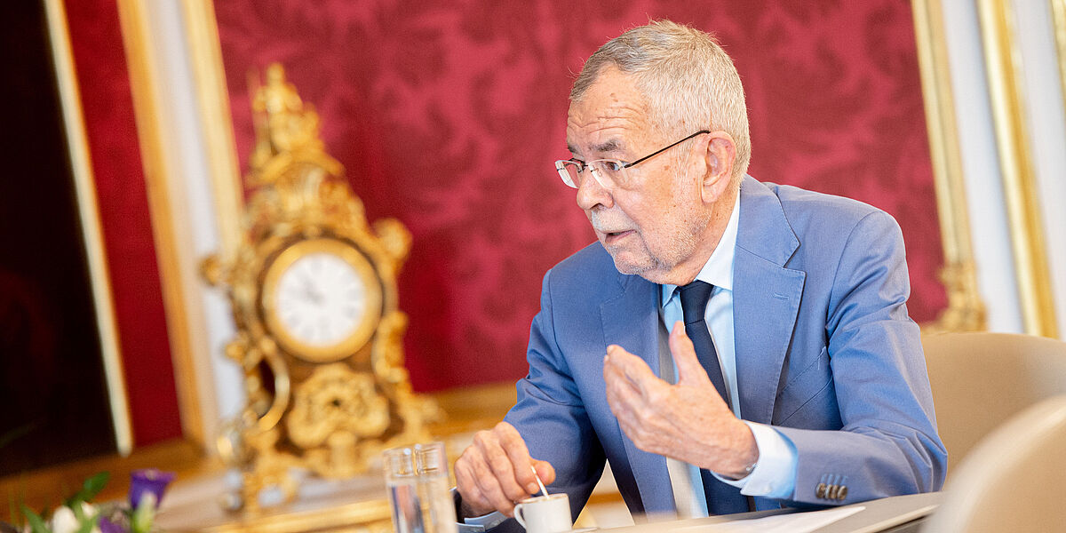 Bundespräsident Alexander Van der Bellen im Gespräch mit den Vorarlberger Nachrichten.