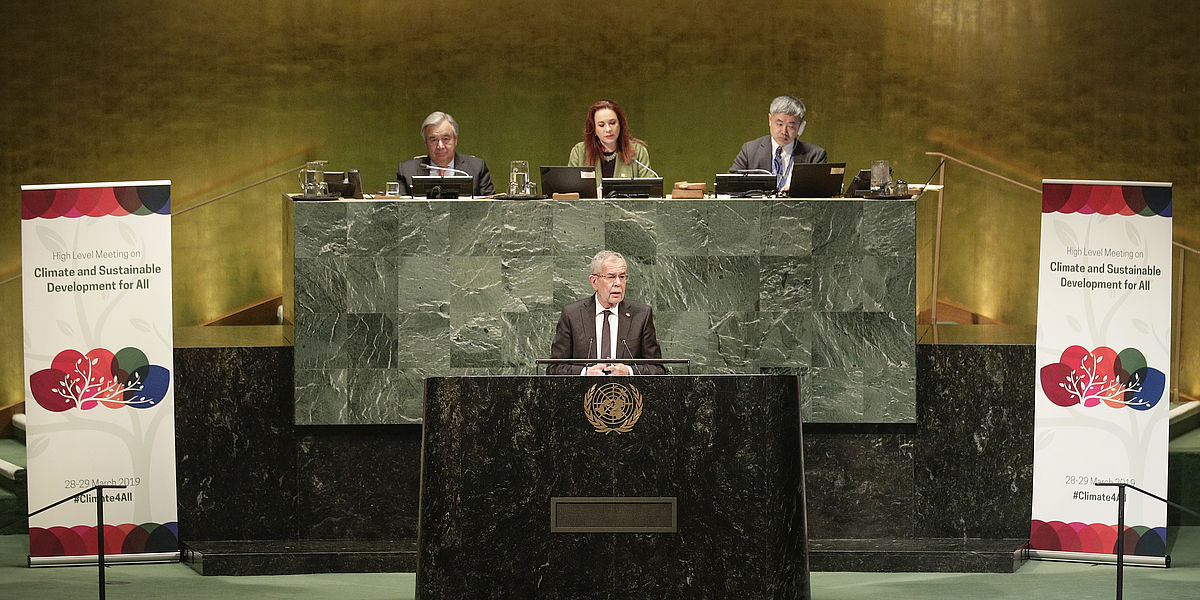 Rede beim UN-Klima-Meeting in New York